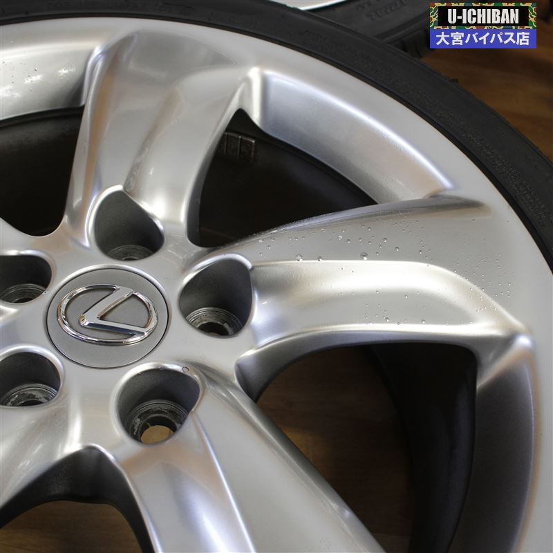 190系 レクサスGS純正アルミホイール 8-18+45 5/114 245/40R18 クラウン マークX等流用 190系 レクサスGS純正アルミホイール 8-18+45 5&frasl;114 ハイグロス＆ヨコハマ
